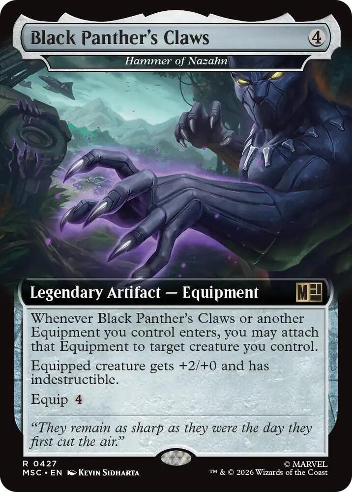 Black Panther's Claws - Hammer of Nazahn (Extended Art) [Commander: Marvel Super Heroes] 427