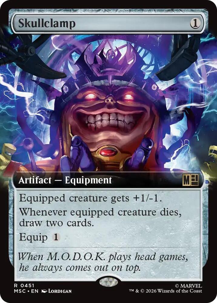 Skullclamp (Extended Art) [Commander: Marvel Super Heroes] 451