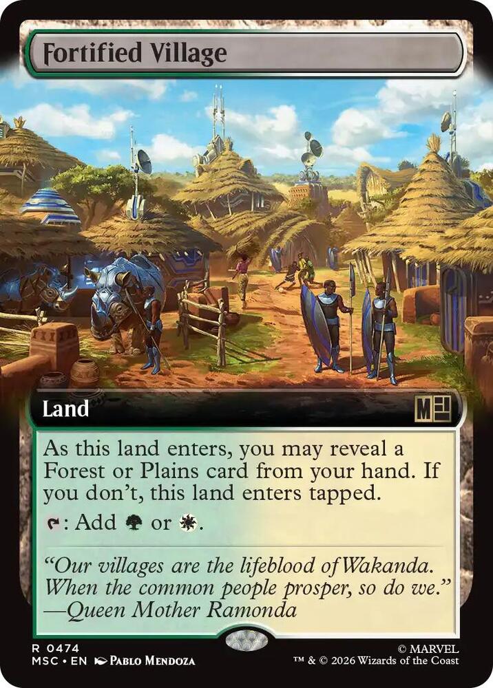 Fortified Village (Extended Art) [Commander: Marvel Super Heroes] 474