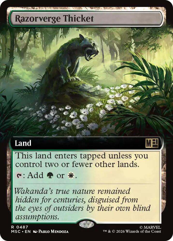 Razorverge Thicket (Extended Art) [Commander: Marvel Super Heroes] 487