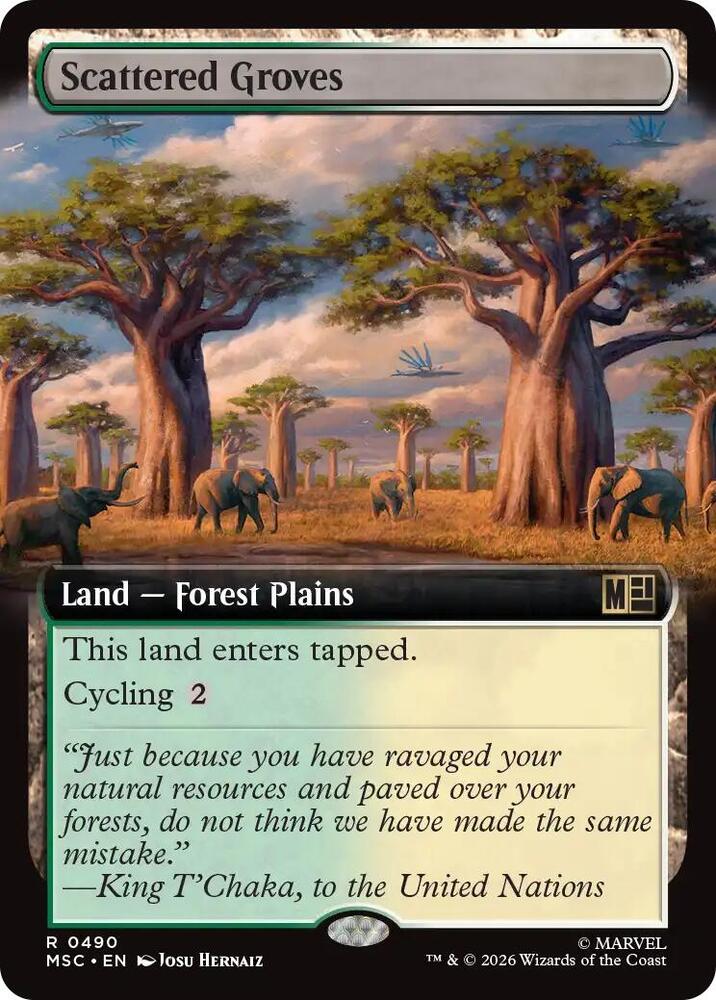 Scattered Groves (Extended Art) [Commander: Marvel Super Heroes] 490