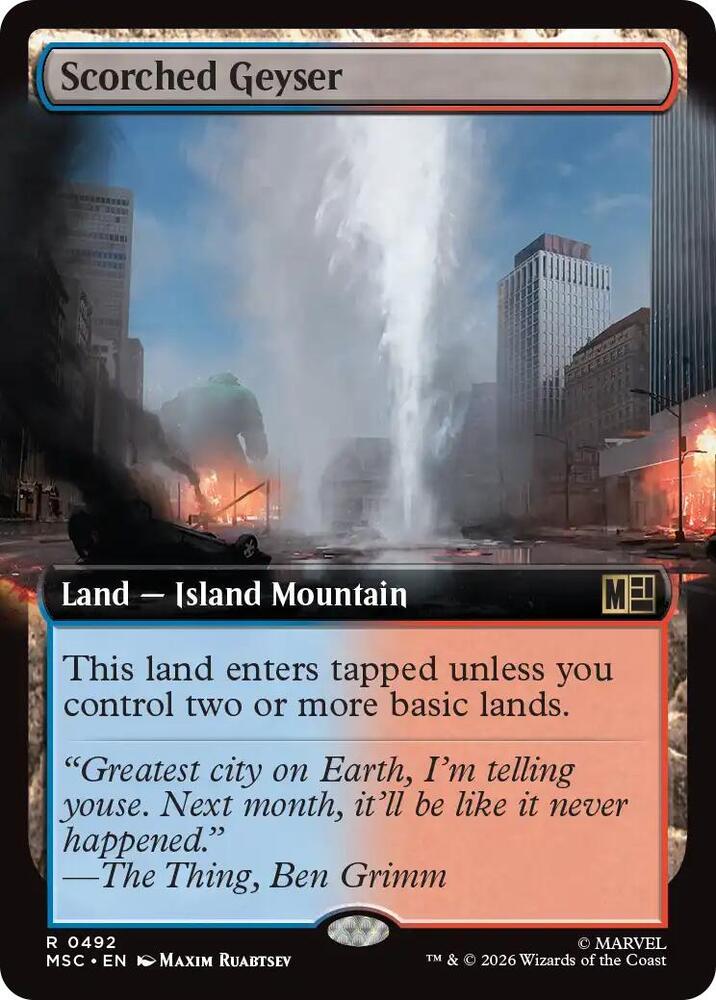 Scorched Geyser (Extended Art) [Commander: Marvel Super Heroes] 492