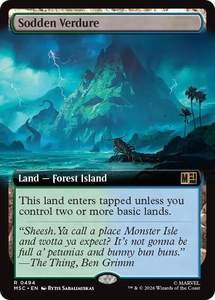 Sodden Verdure (Extended Art) [Commander: Marvel Super Heroes] 494