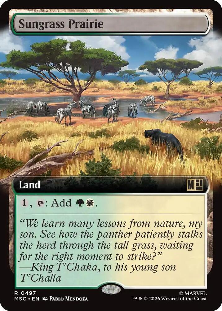 Sungrass Prairie (Extended Art) [Commander: Marvel Super Heroes] 497