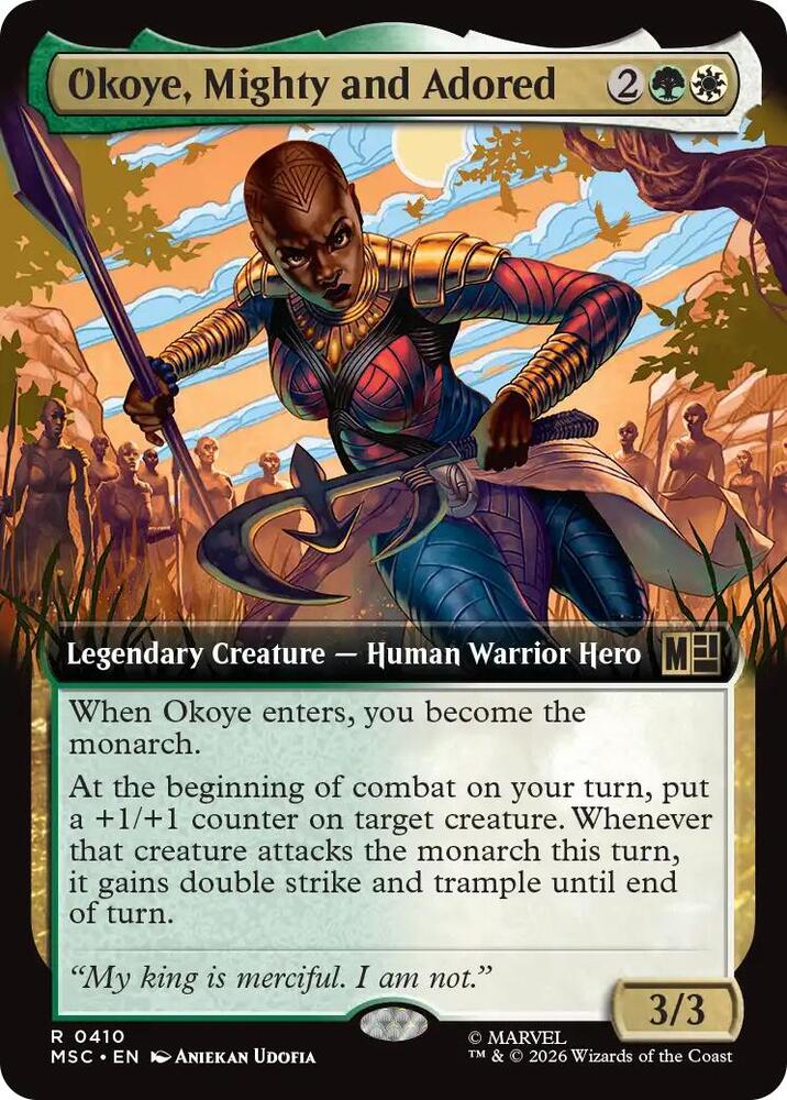 Okoye, Mighty and Adored (Extended Art) [Commander: Marvel Super Heroes] 410
