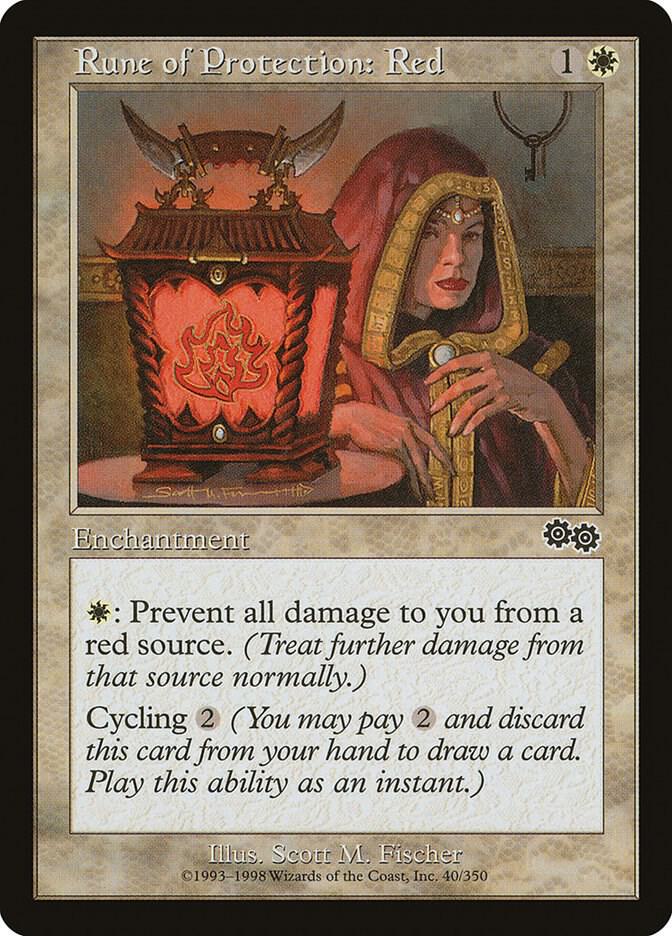 Rune of Protection: Red [Urza's Saga] 40