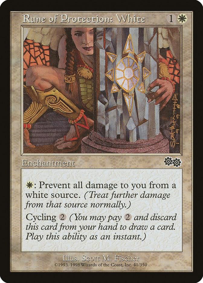 Rune of Protection: White [Urza's Saga] 41