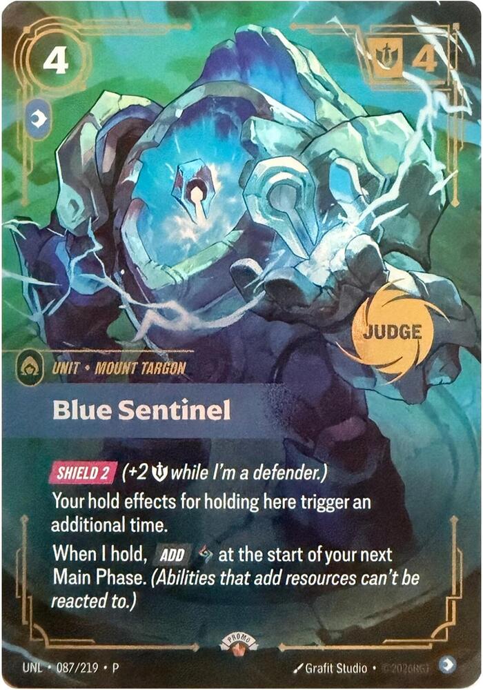Blue Sentinel [Riftbound Judge Promotional Cards] 087/219