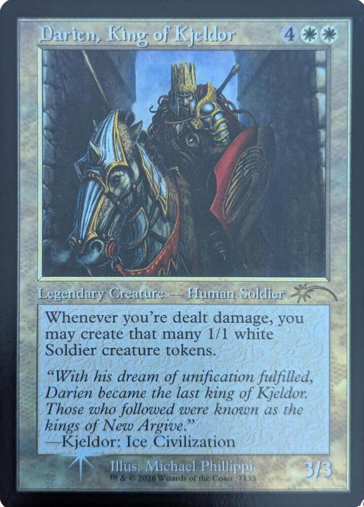 Darien, King of Kjeldor (Retro Frame) [Secret Lair Drop Series] 7135