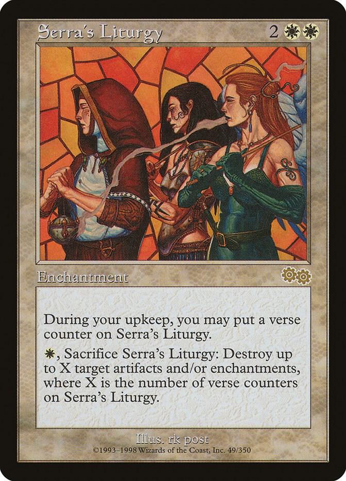 Serra's Liturgy [Urza's Saga] 49