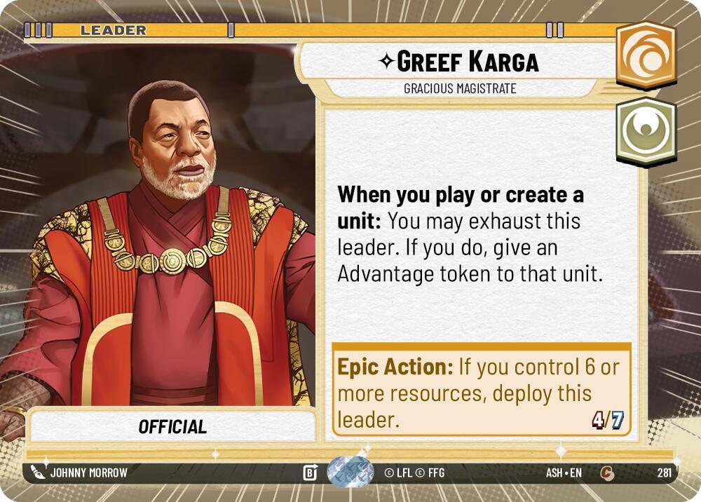 Greef Karga - Gracious Magistrate (Hyperspace) [Ashes of the Empire] 281