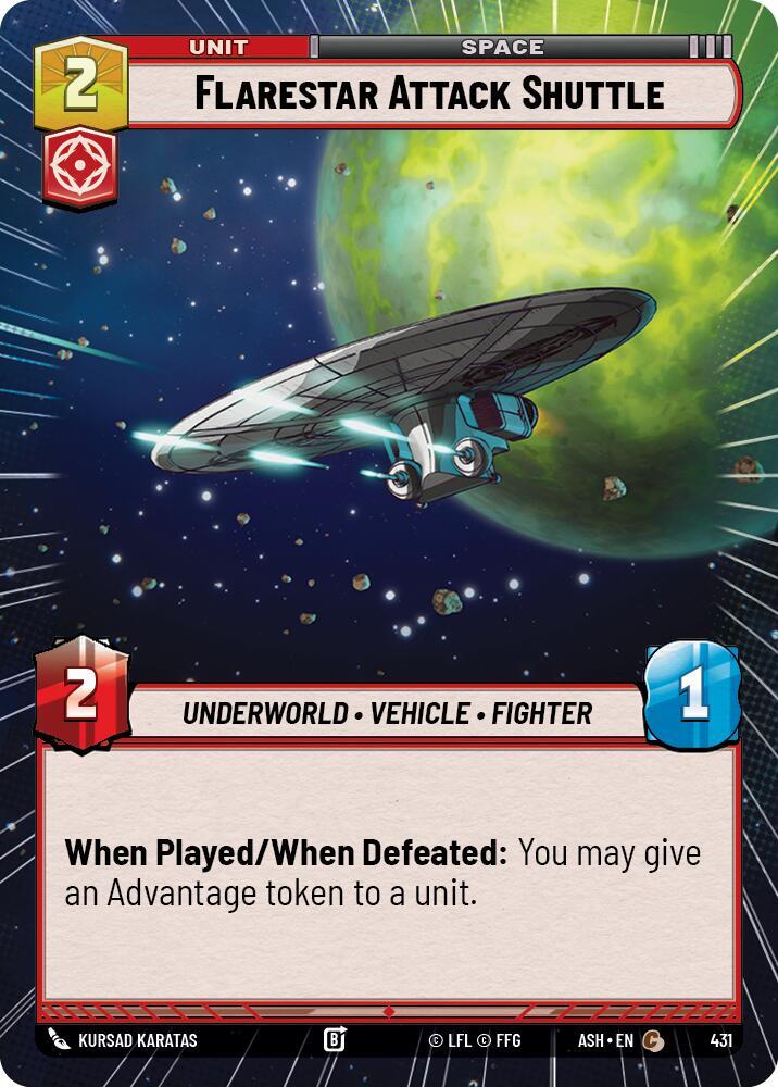 Flarestar Attack Shuttle (Hyperspace) [Ashes of the Empire] 431