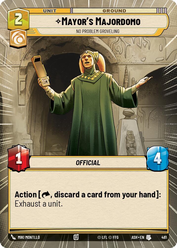 Mayor's Majordomo - No Problem Groveling (Hyperspace) [Ashes of the Empire] 481