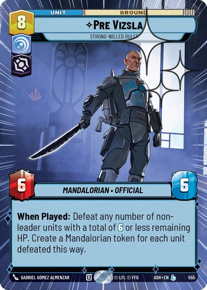 Pre Vizsla - Strong-Willed Ruler (Hyperspace Foil) [Ashes of the Empire] 555