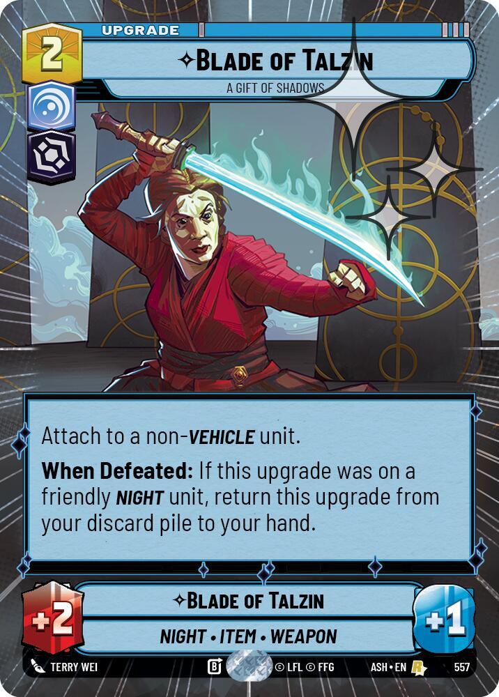 Blade of Talzin - A Gift of Shadows (Hyperspace Foil) [Ashes of the Empire] 557