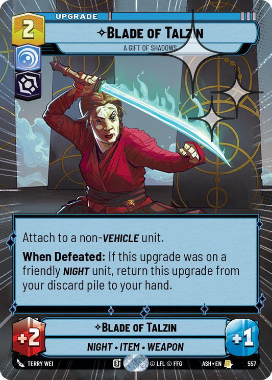 Blade of Talzin - A Gift of Shadows (Hyperspace Foil) [Ashes of the Empire] 557
