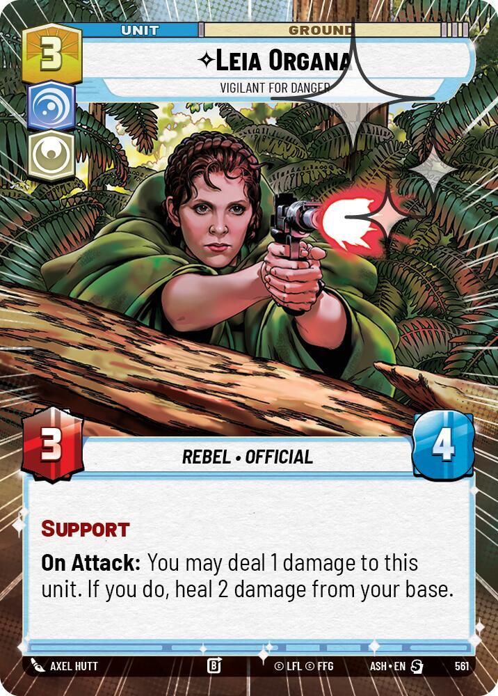 Leia Organa - Vigilant for Danger (Hyperspace Foil) [Ashes of the Empire] 561