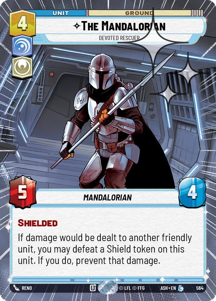 The Mandalorian - Devoted Rescuer (Hyperspace Foil) [Ashes of the Empire] 564