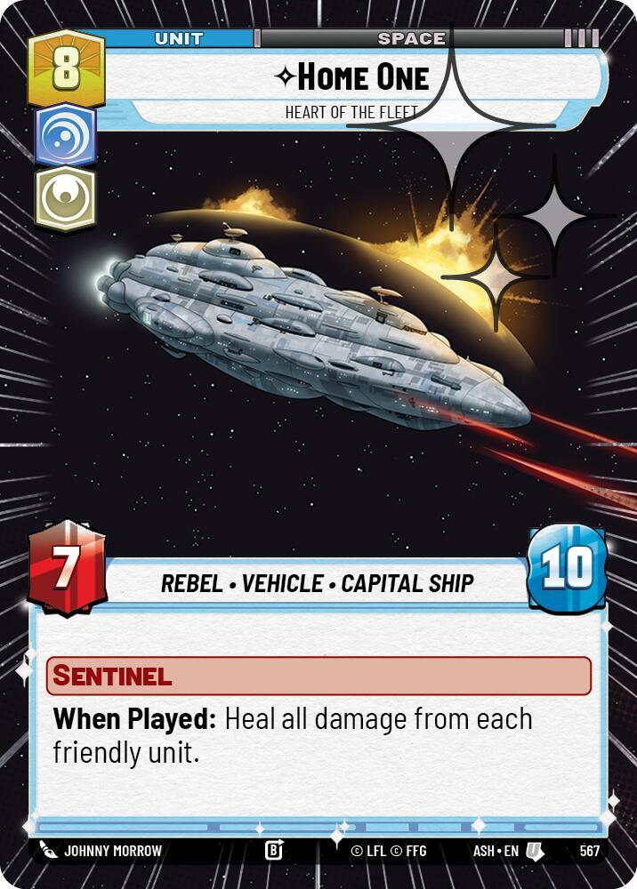 Home One - Heart of the Fleet (Hyperspace Foil) [Ashes of the Empire] 567