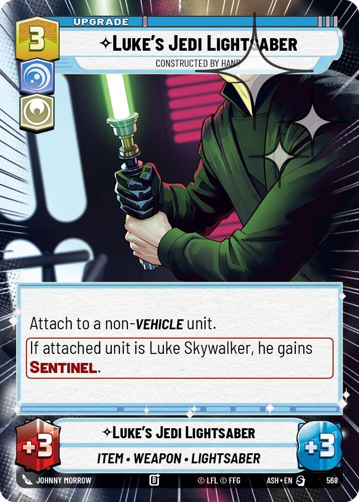 Luke's Jedi Lightsaber - Constructed by Hand (Hyperspace Foil) [Ashes of the Empire] 568