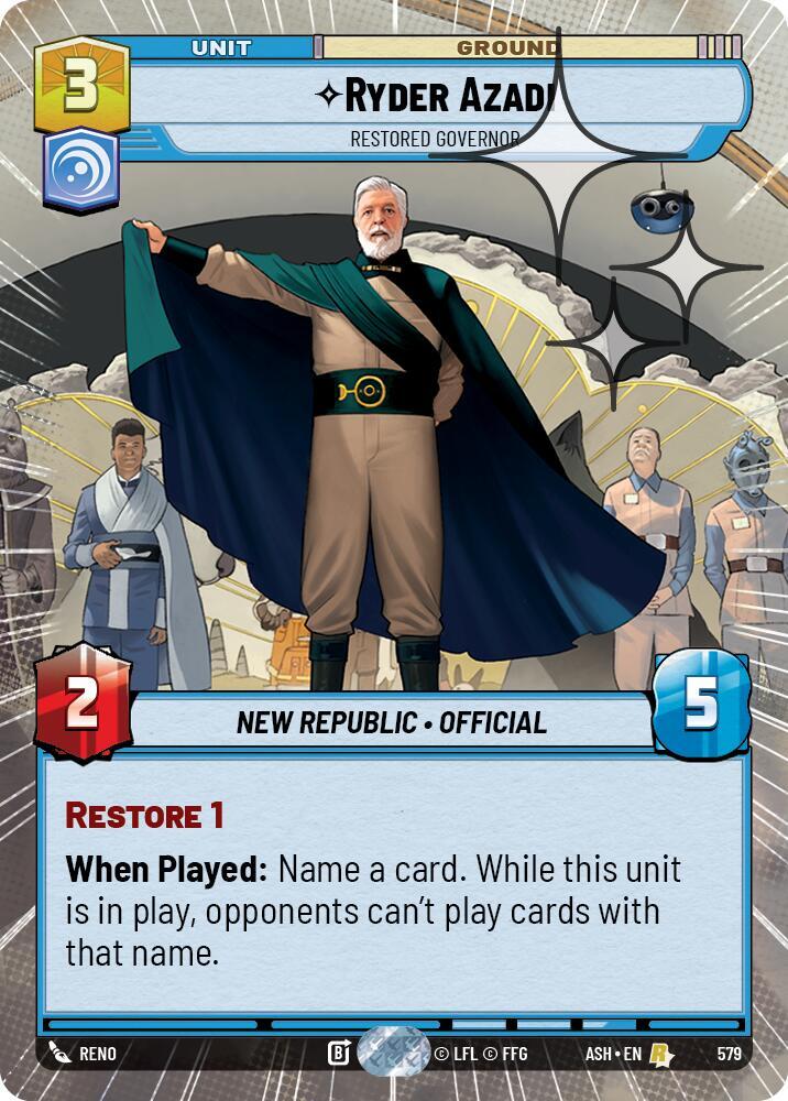 Ryder Azadi - Restored Governor (Hyperspace Foil) [Ashes of the Empire] 579