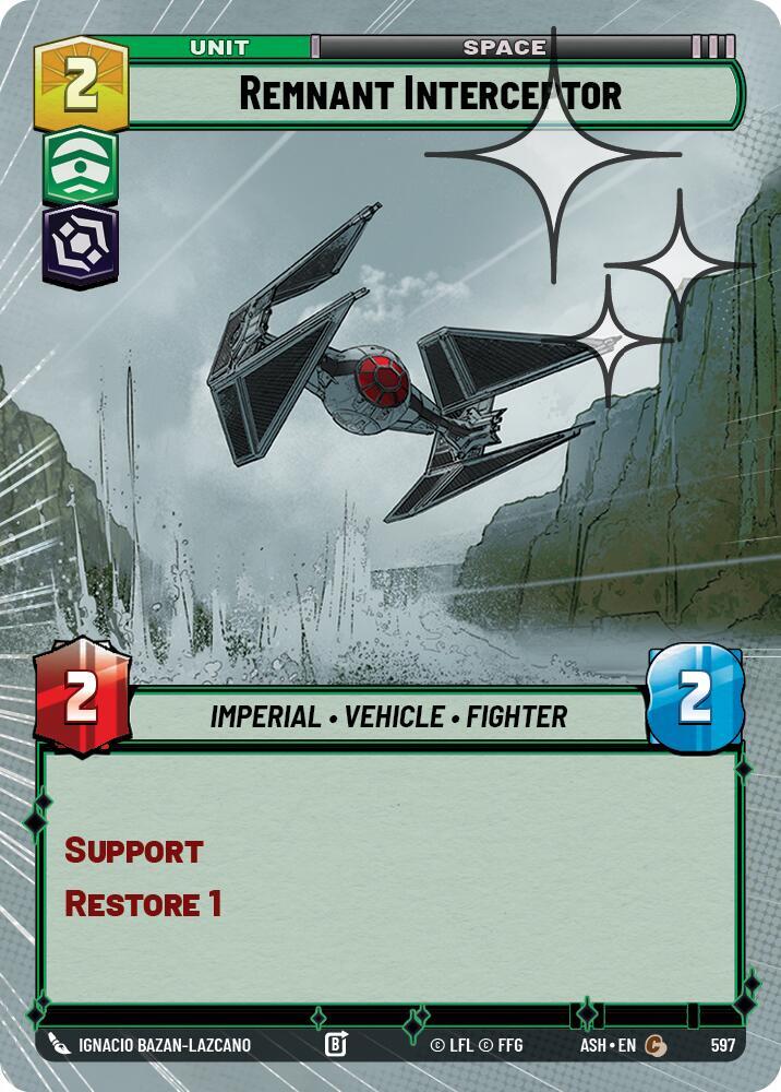 Remnant Interceptor (Hyperspace Foil) [Ashes of the Empire] 597