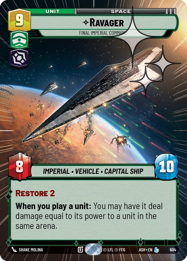 Ravager - Final Imperial Command (Hyperspace Foil) [Ashes of the Empire] 604