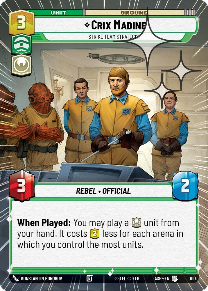 Crix Madine - Strike Team Strategist (Hyperspace Foil) [Ashes of the Empire] 610