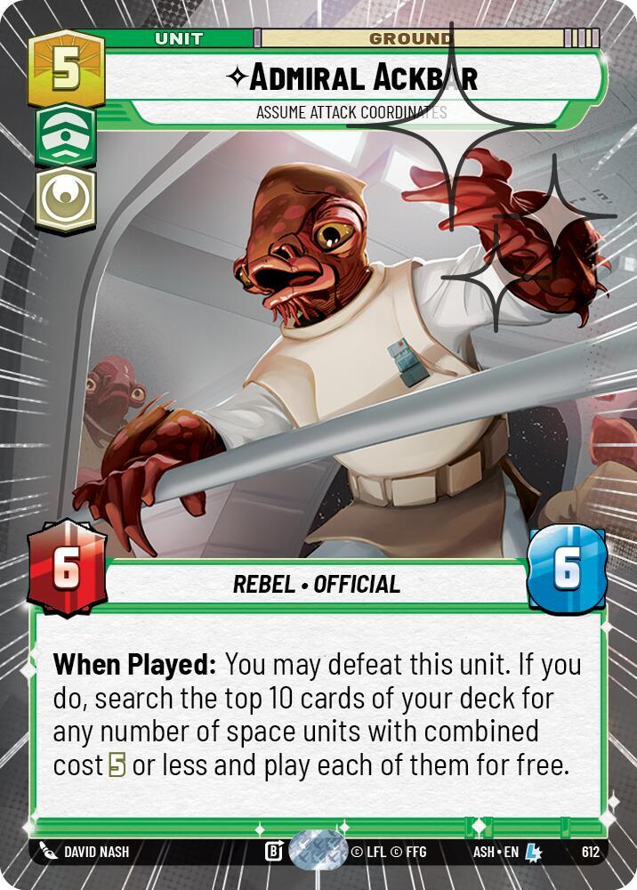 Admiral Ackbar - Assume Attack Coordinates (Hyperspace Foil) [Ashes of the Empire] 612