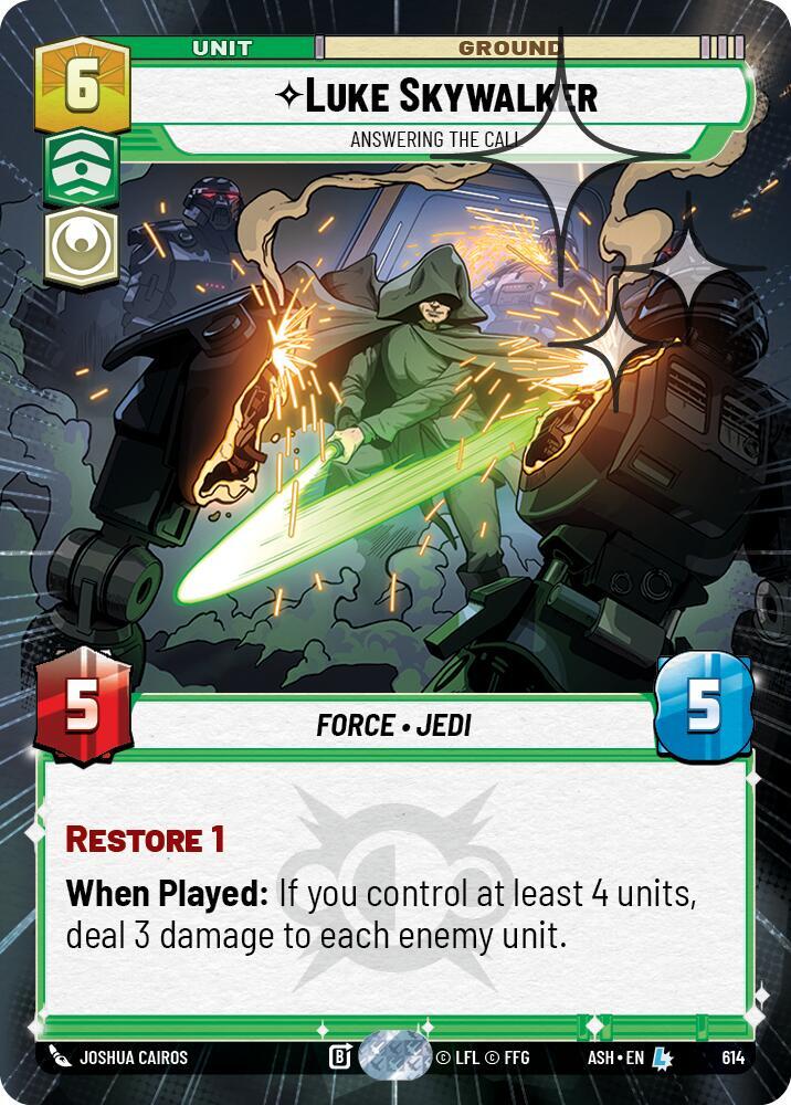 Luke Skywalker - Answering the Call (Hyperspace Foil) [Ashes of the Empire] 614