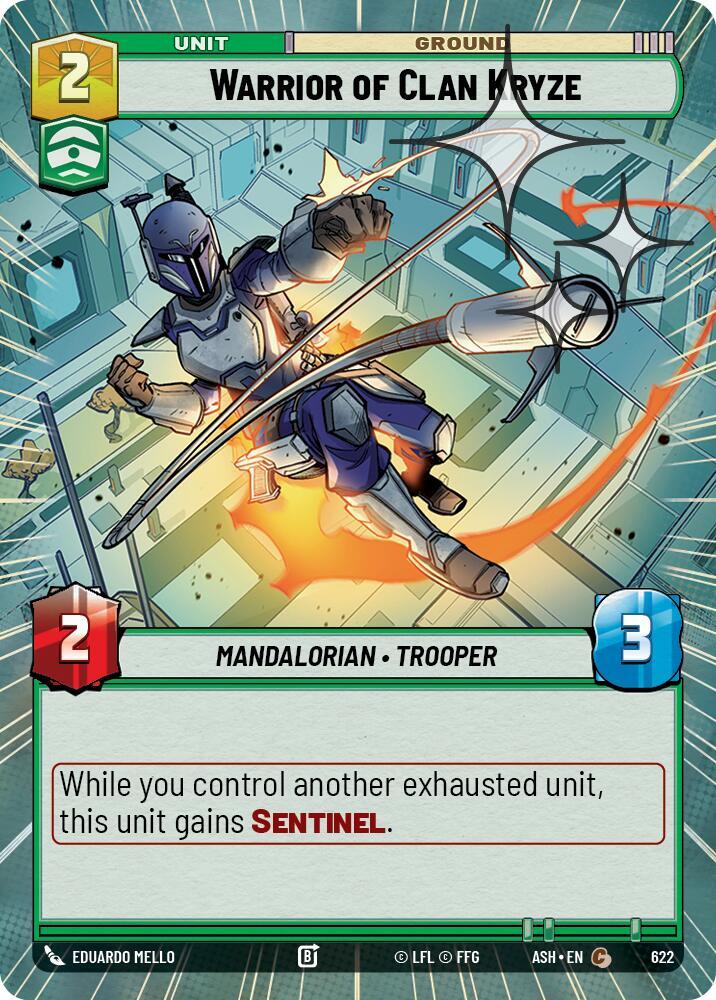 Warrior of Clan Kryze (Hyperspace Foil) [Ashes of the Empire] 622