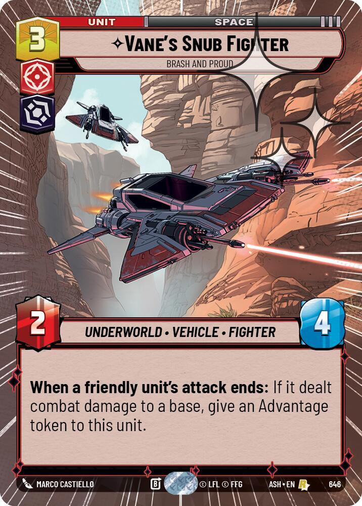 Vane's Snub Fighter - Brash and Proud (Hyperspace Foil) [Ashes of the Empire] 646