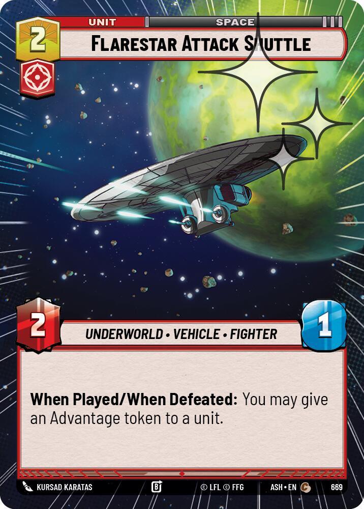 Flarestar Attack Shuttle (Hyperspace Foil) [Ashes of the Empire] 669