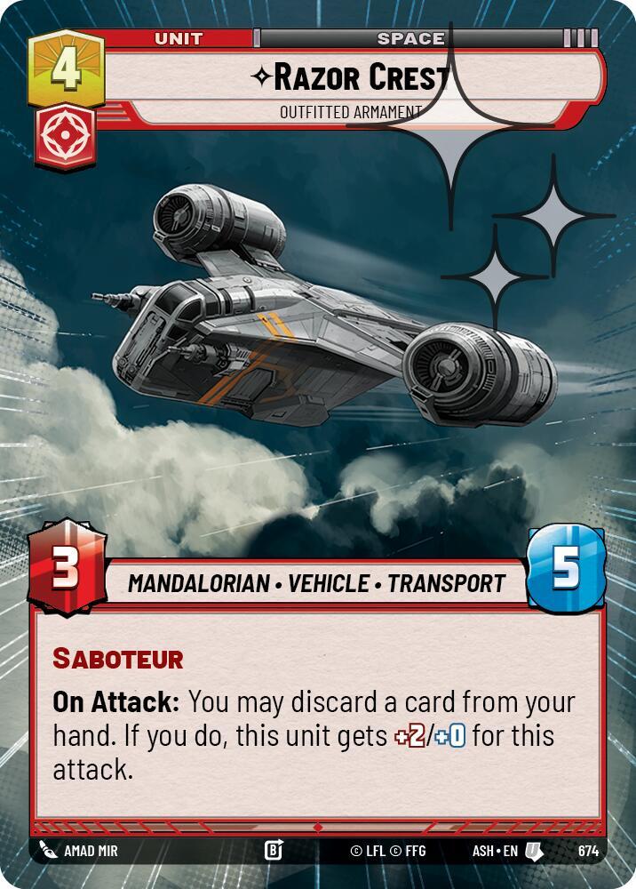 Razor Crest - Outfitted Armament (Hyperspace Foil) [Ashes of the Empire] 674