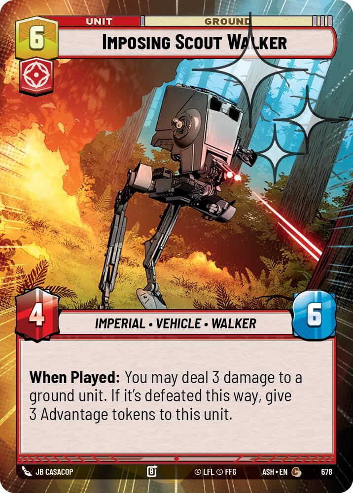 Imposing Scout Walker (Hyperspace Foil) [Ashes of the Empire] 678