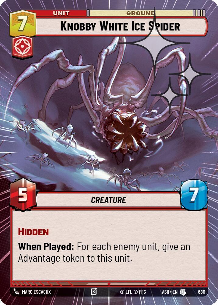 Knobby White Ice Spider (Hyperspace Foil) [Ashes of the Empire] 680