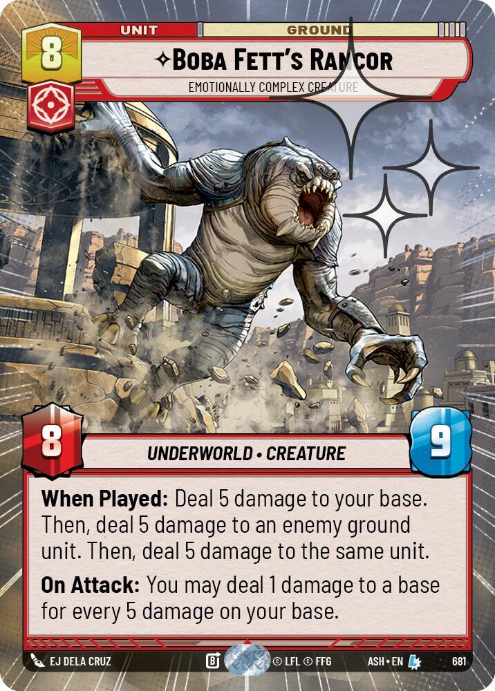 Boba Fett's Rancor - Emotionally Complex Creature (Hyperspace Foil) [Ashes of the Empire] 681