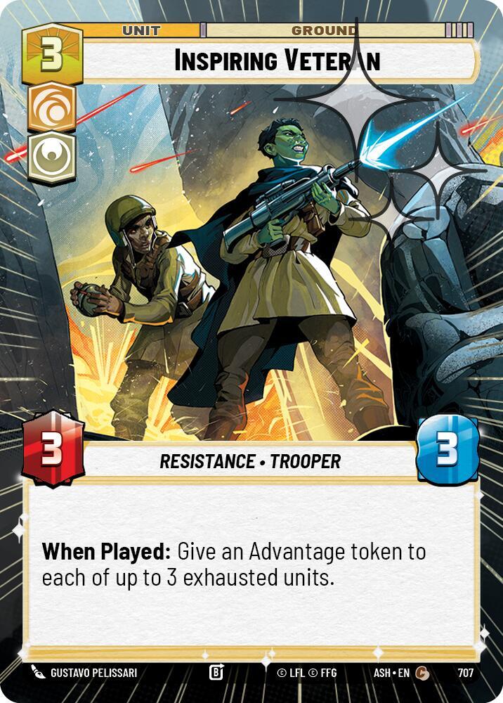 Inspiring Veteran (Hyperspace Foil) [Ashes of the Empire] 707