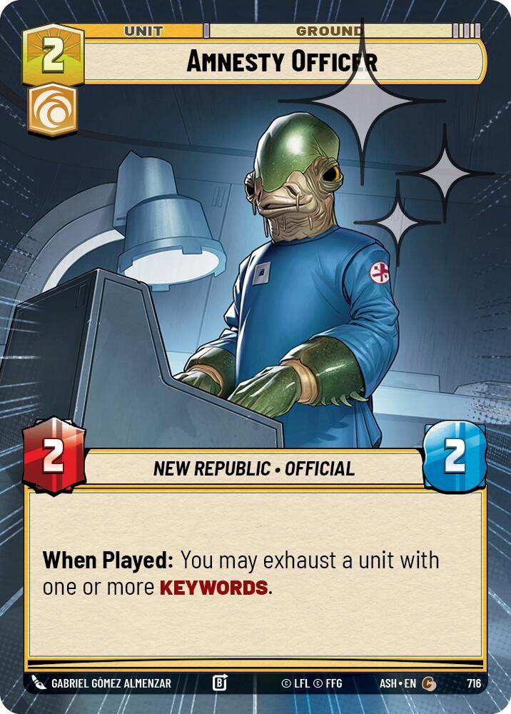 Amnesty Officer (Hyperspace Foil) [Ashes of the Empire] 716