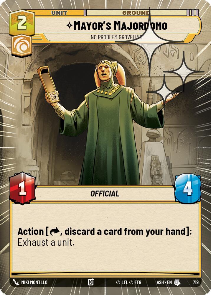 Mayor's Majordomo - No Problem Groveling (Hyperspace Foil) [Ashes of the Empire] 719