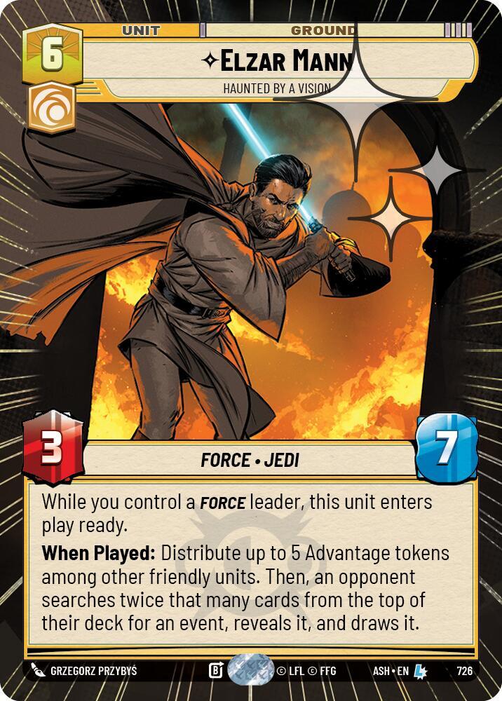Elzar Mann - Haunted by a Vision (Hyperspace Foil) [Ashes of the Empire] 726