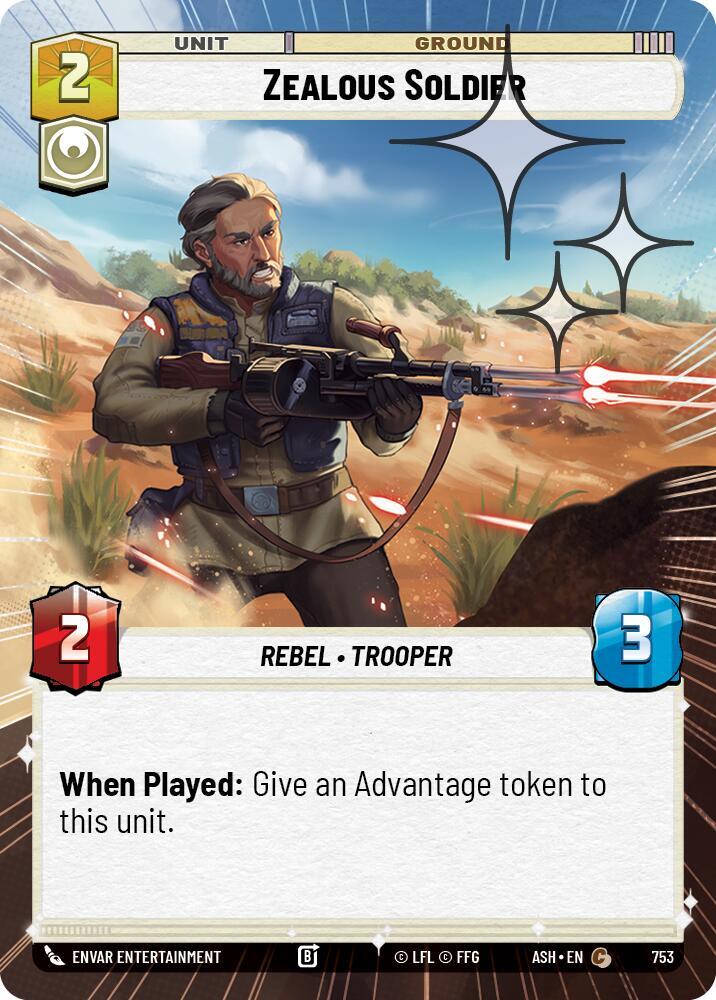 Zealous Soldier (Hyperspace Foil) [Ashes of the Empire] 753