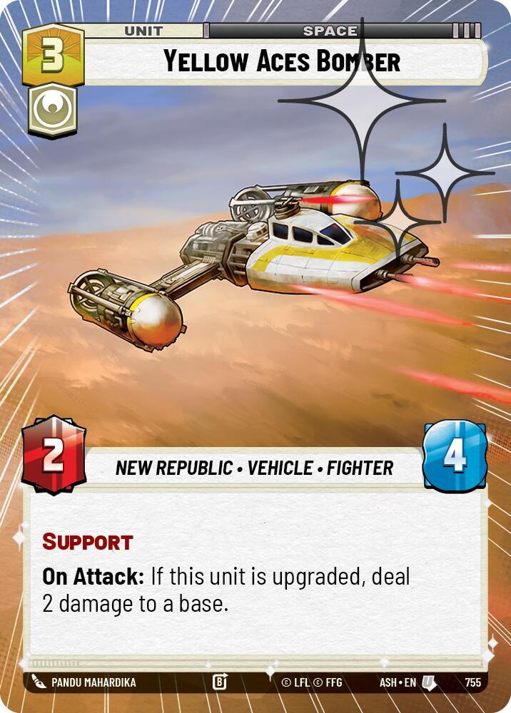 Yellow Aces Bomber (Hyperspace Foil) [Ashes of the Empire] 755