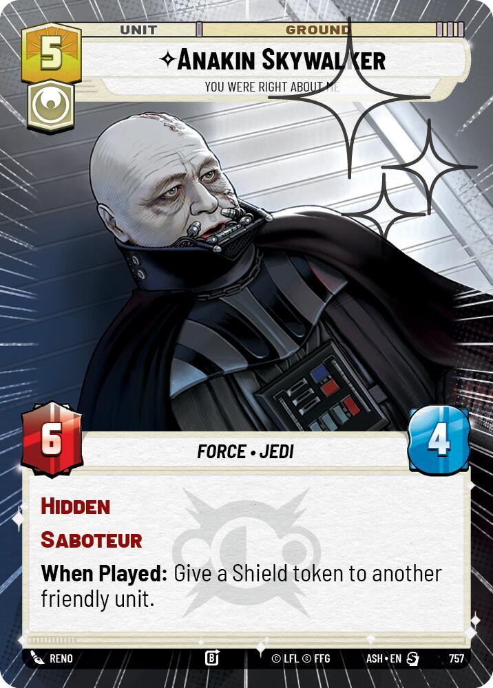 Anakin Skywalker - You Were Right About Me (Hyperspace Foil) [Ashes of the Empire] 757