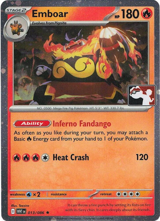 Emboar - 013/086 (Cosmos Holo) [Prize Pack Series Cards] 013/086