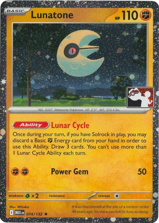 Lunatone - 074/132 (Cosmos Holo) [Prize Pack Series Cards] 074/132