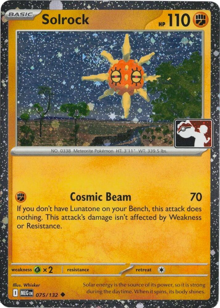 Solrock - 075/132 (Cosmos Holo) [Prize Pack Series Cards] 075/132