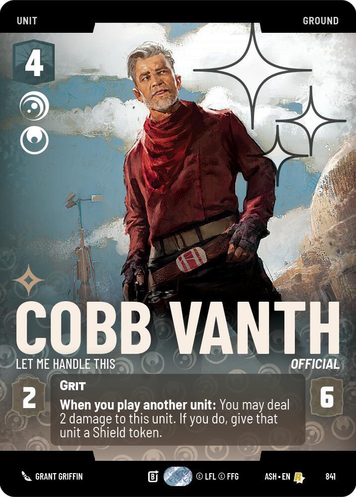 Cobb Vanth - Let Me Handle This (Prestige Foil) [Ashes of the Empire] 841