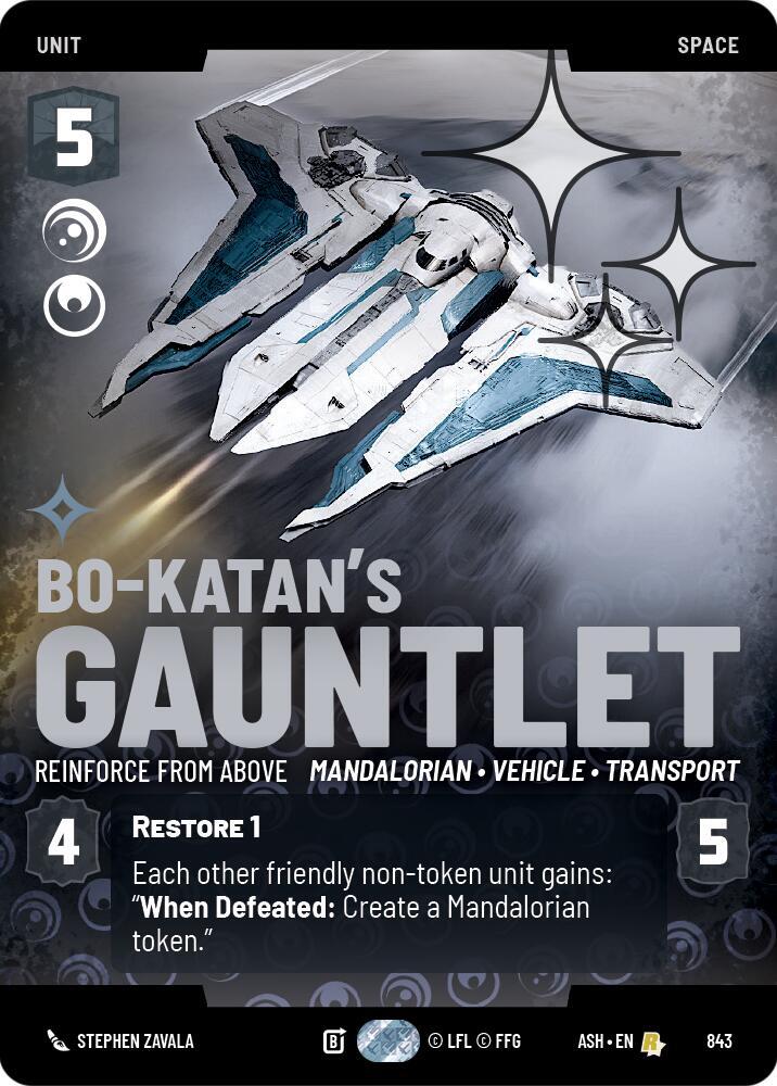 Bo-Katan's Gauntlet - Reinforce from Above (Prestige Foil) [Ashes of the Empire] 843