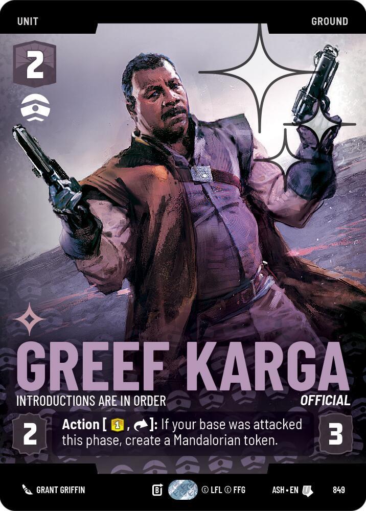 Greef Karga - Introductions are in Order (Prestige Foil) [Ashes of the Empire] 849